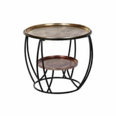 DKD Home Decor Stranska mizica DKD Home Decor Black Golden Aluminium (62 x 62 x 51 cm)