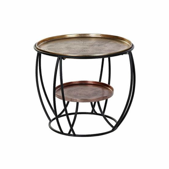 DKD Home Decor Stranska mizica DKD Home Decor Black Golden Aluminium (62 x 62 x 51 cm)