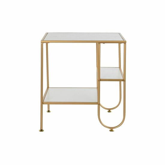 DKD Home Decor Stranska mizica DKD Home Decor Golden Metal MDF White (50 x 40 x 55,5 cm)