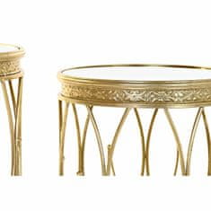 DKD Home Decor Komplet 2 majhnih mizic DKD Home Decor Golden 40 x 40 x 54 cm