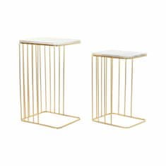 DKD Home Decor Komplet 2 majhnih mizic DKD Home Decor Golden 45,4 x 37,5 x 73 cm
