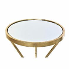 DKD Home Decor Komplet 2 majhnih mizic DKD Home Decor Mirror Golden Metal Oriental (35 x 35 x 71 cm) (2 kosa)