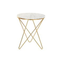 DKD Home Decor Stranska mizica DKD Home Decor Multicolor Golden Metal Marble 30 x 40 cm 50 x 50 x 59,5 cm