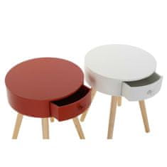 DKD Home Decor Stranska mizica DKD Home Decor 38 x 41 x 47 cm Les Rjava Terakota Bela (2 enoti)
