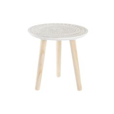 DKD Home Decor Stranska mizica DKD Home Decor MDF bela (30 x 30 x 30,5 cm)