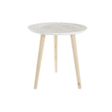 DKD Home Decor Stranska mizica DKD Home Decor MDF bela (40 x 40 x 40 cm)