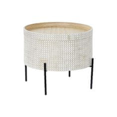 DKD Home Decor Stranska mizica DKD Home Decor Bela rjava zlata kovina MDF les 45 x 45 x 39 cm