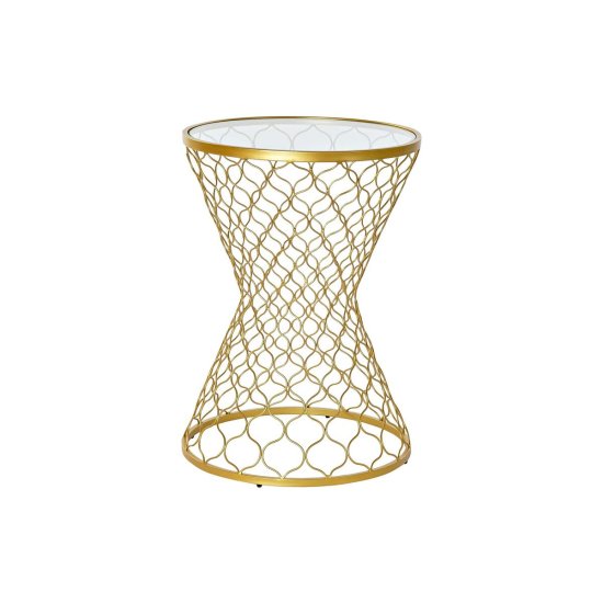 DKD Home Decor Stranska mizica DKD Home Decor Crystal Golden Metal (46 x 46 x 65 cm)