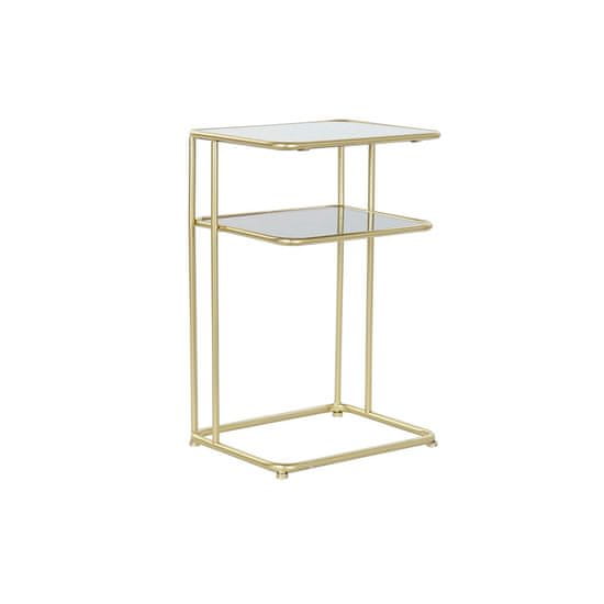 DKD Home Decor Stranska mizica DKD Home Decor 40 x 31 x 61 cm Zrcalo Crystal Golden Metal
