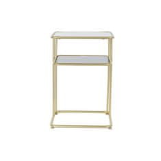 DKD Home Decor Stranska mizica DKD Home Decor 40 x 31 x 61 cm Zrcalo Crystal Golden Metal