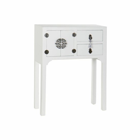 DKD Home Decor Konzola DKD Home Decor White Silver Fir MDF Wood (63 x 26 x 83 cm)