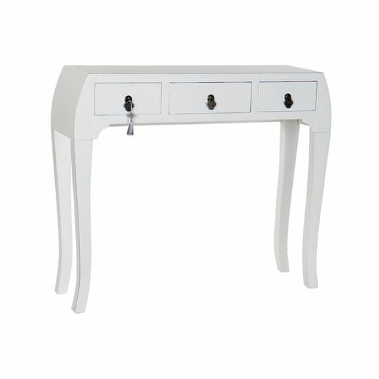 DKD Home Decor Konzola DKD Home Decor White Silver Fir MDF Wood (96 x 26 x 80 cm)