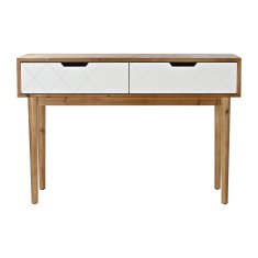 DKD Home Decor Konzola DKD Home Decor 112 x 38 x 75 cm Jedla rjava bela