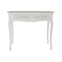 DKD Home Decor Stranska mizica DKD Home Decor Les MDF Bela tradicionalna (90 x 40 x 79 cm)