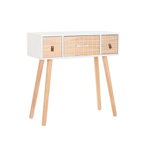 DKD Home Decor Konzola DKD Home Decor Naravna bela Paolownia les (80 x 32 x 80 cm)