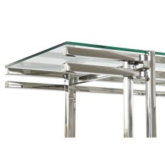 DKD Home Decor Konzola DKD Home Decor Crystal Silver Nerjaveče jeklo Moderno (120 x 40 x 78 cm)