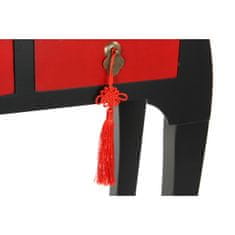 DKD Home Decor Konzola DKD Home Decor Fir Red Black MDF Oriental (96 x 27 x 80 cm)
