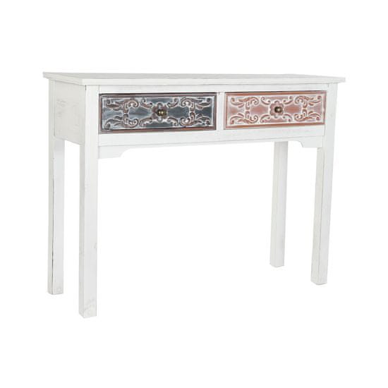 DKD Home Decor Konzola DKD Home Decor Naravna rjava MDF Bela arabska (107 x 36 x 81 cm)