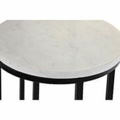 DKD Home Decor komplet 2 malih miz, kovina/marmor, 30.5 x 30.5 x 69 cm