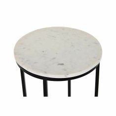 DKD Home Decor Komplet 2 majhnih mizic DKD Home Decor White Black 30,5 x 30,5 x 69 cm