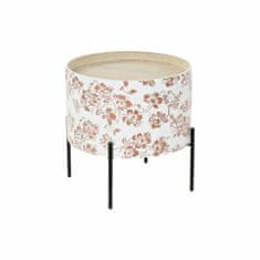 DKD Home Decor Stranska mizica DKD Home Decor Črna kovina Bela 38 x 38 x 39 cm MDF Les