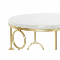 DKD Home Decor Komplet 2 majhnih mizic DKD Home Decor Golden Metal White Marble (40,5 x 40,5 x 55 cm) (2 kosa)
