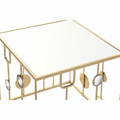 DKD Home Decor Komplet 2 majhnih mizic DKD Home Decor Golden 50 x 50 x 50 cm