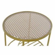 DKD Home Decor Stranska mizica DKD Home Decor Crystal Golden Iron (49,5 x 49,5 x 49,5 cm)