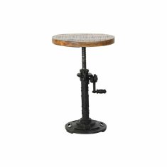 DKD Home Decor Stranska mizica DKD Home Decor Črna kovina Les Rjava Vintage (35 x 35 x 46 cm)