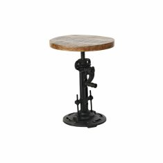 DKD Home Decor Stranska mizica DKD Home Decor Črna kovina Les Rjava Vintage (35 x 35 x 46 cm)