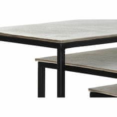 DKD Home Decor Komplet 3 majhnih mizic DKD Home Decor Black Silver 50,5 x 28,5 x 59 cm