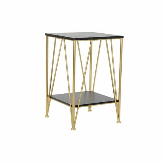 DKD Home Decor Stranska mizica DKD Home Decor 41 x 41 x 63,5 cm Črna zlata kovina Les