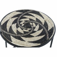 DKD Home Decor Komplet 2 majhnih mizic DKD Home Decor Natural Black Iron 46 x 46 x 51 cm