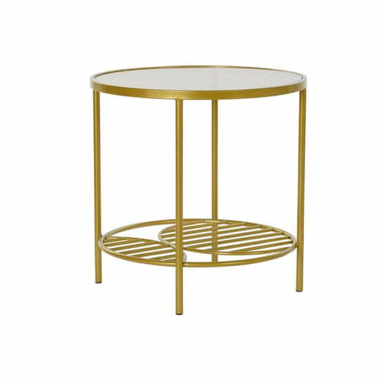 DKD Home Decor Stranska mizica DKD Home Decor Crystal Golden Iron (49,5 x 49,5 x 49,5 cm)