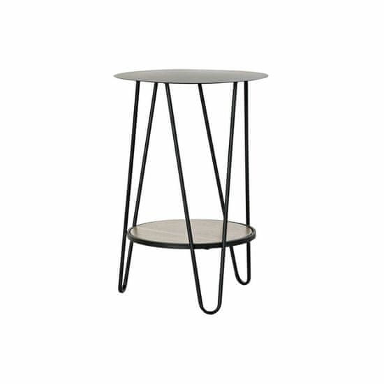 DKD Home Decor Stranska mizica DKD Home Decor 40 x 40 x 59 cm Črna kovina Les Rjava