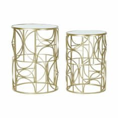 DKD Home Decor Komplet 2 majhnih mizic DKD Home Decor Golden 41 x 41 x 56 cm