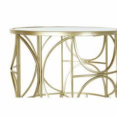 DKD Home Decor Komplet 2 majhnih mizic DKD Home Decor Golden 41 x 41 x 56 cm