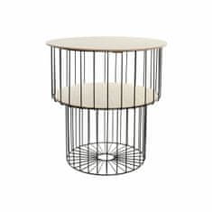 DKD Home Decor Stranska mizica DKD Home Decor Natural Black MDF Iron (49 x 49 x 51,5 cm)
