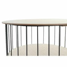 DKD Home Decor Stranska mizica DKD Home Decor Natural Black MDF Iron (49 x 49 x 51,5 cm)