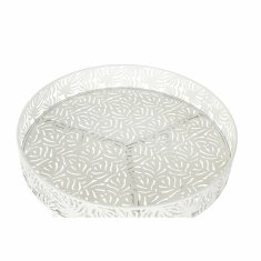 DKD Home Decor Stranska mizica DKD Home Decor Metal White Tropical List rastline (50 x 50 x 59 cm)