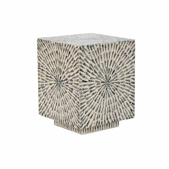 DKD Home Decor Stranska mizica DKD Home Decor Siva bež biserna matica Moderno (35 x 35 x 45 cm)