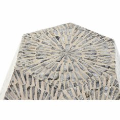 DKD Home Decor Stranska mizica DKD Home Decor 46 x 46 x 50 cm Siva bež biserna matica