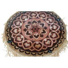 DKD Home Decor Komplet 2 majhnih mizic DKD Home Decor Crystal Natural Black Colonial Iron Raffia (40,5 x 40,5 x 40 cm) (2 kosa)