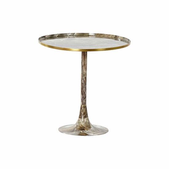DKD Home Decor Stranska mizica DKD Home Decor Brown Aluminium Marble (51 x 51 x 51 cm)