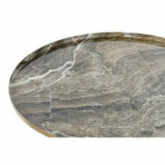 DKD Home Decor stranska miza, aluminij/marmor, 51 x 51 x 51 cm