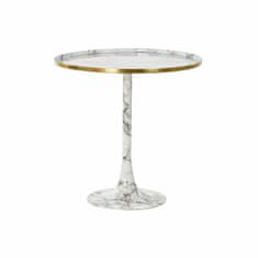 DKD Home Decor Stranska mizica DKD Home Decor Golden Aluminium White Marble (51 x 51 x 51 cm)