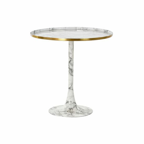 DKD Home Decor Stranska mizica DKD Home Decor Golden Aluminium White Marble (51 x 51 x 51 cm)