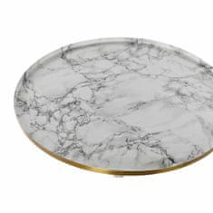 DKD Home Decor Stranska mizica DKD Home Decor Golden Aluminium White Marble (51 x 51 x 51 cm)