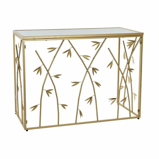 DKD Home Decor Konzola DKD Home Decor Ogledalo Golden Metal (100 x 40 x 78 cm)