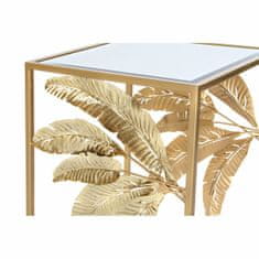 DKD Home Decor Garnitura 2 miz DKD Home Decor Mirror Golden Metal Tropical Leaf of a plant (40,5 x 40,5 x 61 cm)